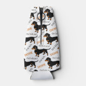 Dachshund Pattern Bottle Cooler (Achterkant)