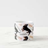 Dachshund Pattern Espresso Kop (Voorkant)