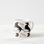 Dachshund Pattern Espresso Kop (Voorkant rechts)