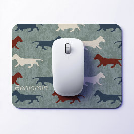 Dachshund Pattern - Gepersonaliseerd Muismat