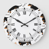Dachshund Pattern Grote Klok (Voorkant)