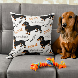 Dachshund Pattern Kussen
