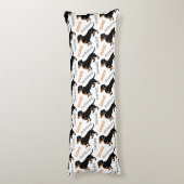 Dachshund Pattern Lichaamskussen (Achterkant (Verticaal))