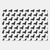 Dachshund Pattern Merry Kerstmis Inpakpapier Vel (Voorkant 3)