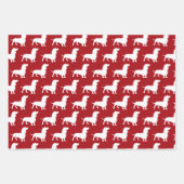Dachshund Pattern Merry Kerstmis Inpakpapier Vel (Voorkant 2)