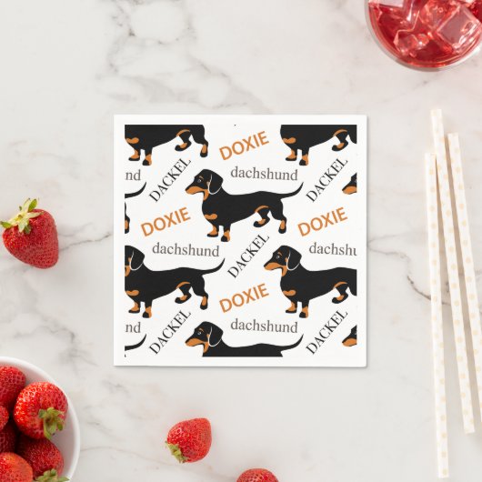 Dachshund Pattern Servetten (Insitu)