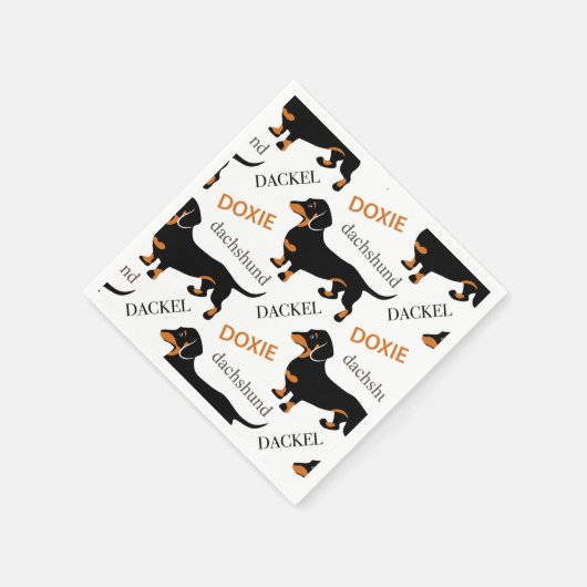Dachshund Pattern Servetten (Hoek)