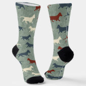 Dachshund Pattern Sokken (Gebogen)