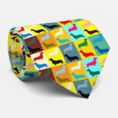 Dachshund Pattern Stropdas (Opgerold)