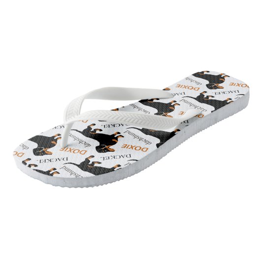 Dachshund Pattern Teenslippers (Schuin)