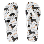 Dachshund Pattern Teenslippers (Voetbed)