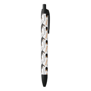Dachshund Pattern Zwarte Inkt Pen