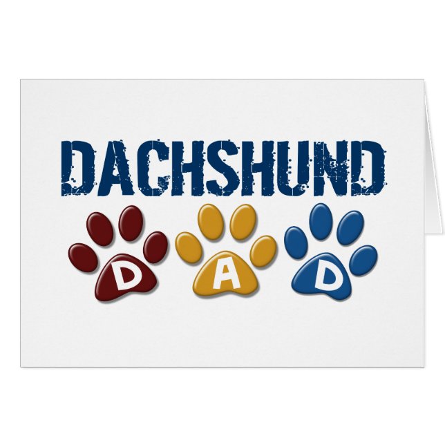DACHSHUND Paw Print 1 (Voorkant Horizontaal)