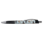 Dachshund Paws and Botten Pattern Blue Pen (Bovenkant)