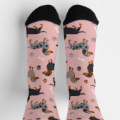 Dachshund Paws and Botten Pattern Sokken (Top)