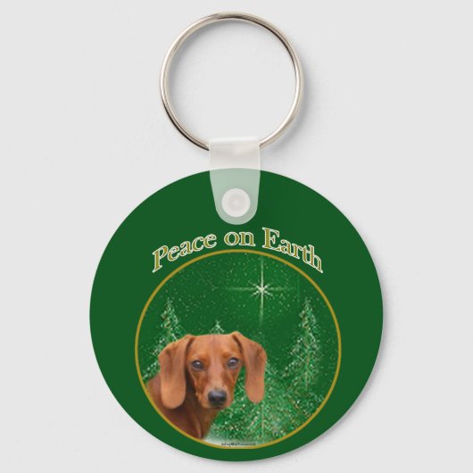 Dachshund Peace Sleutelhanger (Voorkant)