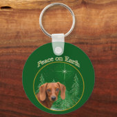 Dachshund Peace Sleutelhanger (Achterkant)
