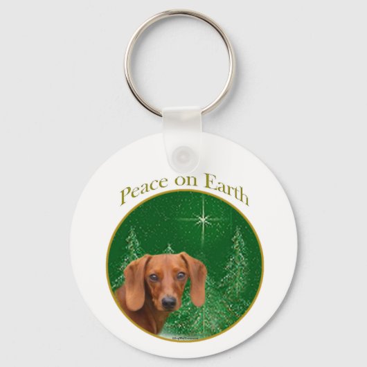 Dachshund Peace Sleutelhanger (Voorkant)
