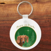 Dachshund Peace Sleutelhanger (Achterkant)