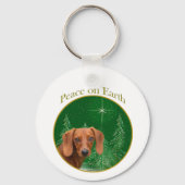 Dachshund Peace Sleutelhanger (Achterkant)