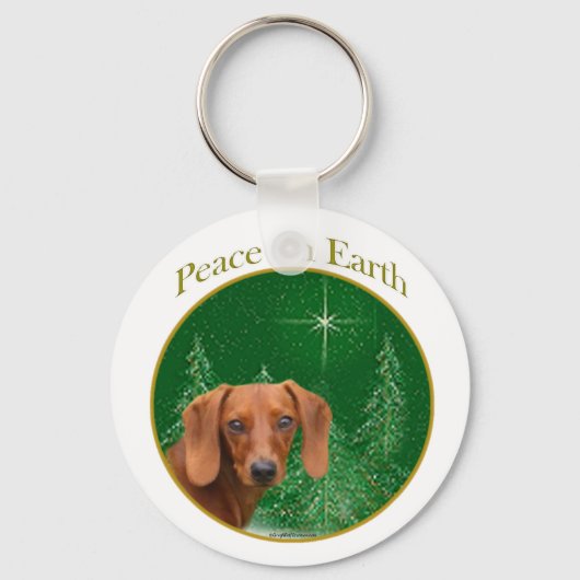 Dachshund Peace Sleutelhanger (Voorkant)