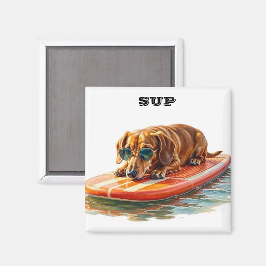 Dachshund Peddelboarden Magneet (Voorkant / Achterkant)