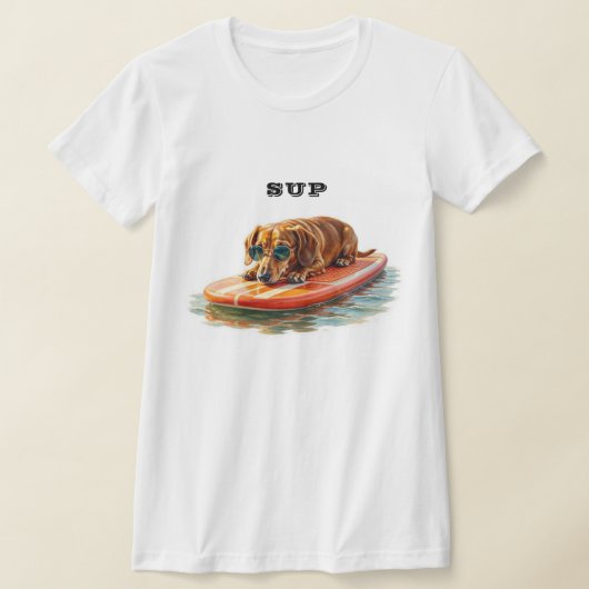 Dachshund Peddelboarden T-shirt (Laagn)