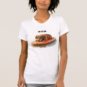 Dachshund Peddelboarden T-shirt (Voorkant)