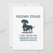 Dachshund Personal Stalker Bedankkaart (Voorkant)