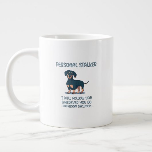Dachshund Personal Stalker Grote Koffiekop (Links)