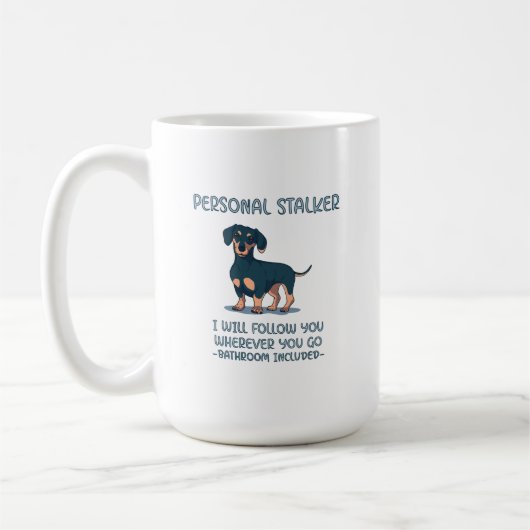 Dachshund Personal Stalker Koffiemok (Links)