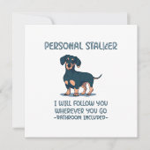 Dachshund Personal Stalker Notitiekaartje (Voorkant)
