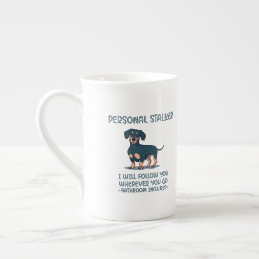 Dachshund Personal Stalker Porselein Kop (Links)