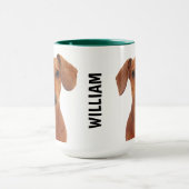 Dachshund Personalized Mug Mok (Midden)