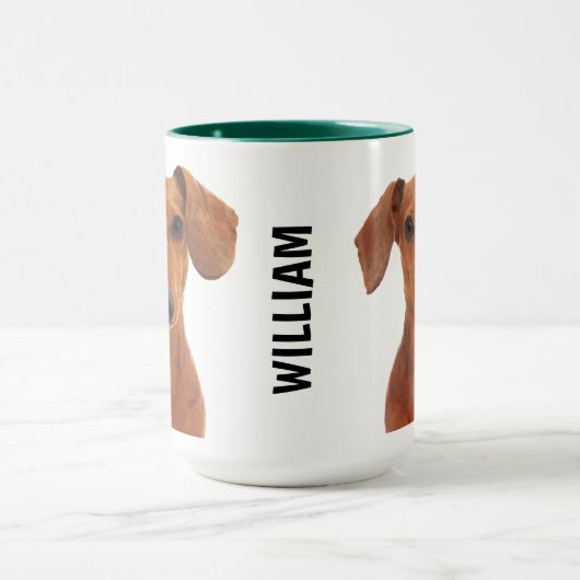 Dachshund Personalized Mug Mok (Midden)