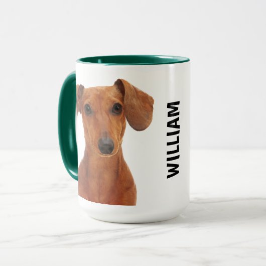 Dachshund Personalized Mug Mok (Voorkant links)
