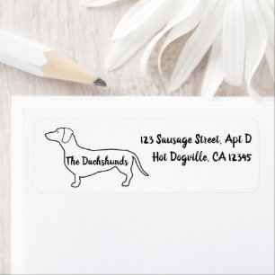 Dachshund Persoonlijk retouradres Etiket