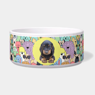 Dachshund Persoonlijke foto en naam Dog Bowl Voerbakje