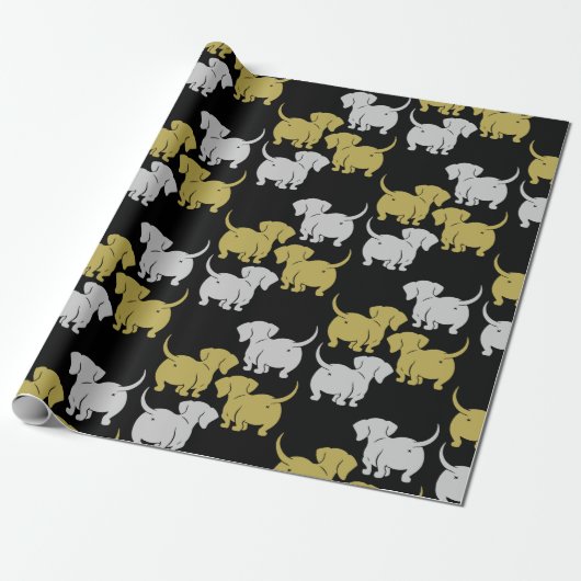 Dachshund Pet Dog Cadeaupapier (Uitgerold)
