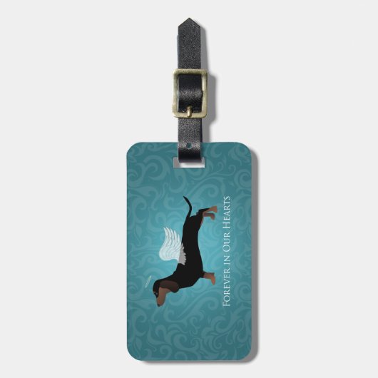 Dachshund - Pet Loss Memorial Design Bagagelabel (Voorkant verticaal)