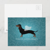 Dachshund - Pet Loss Memorial Design Briefkaart (Voorkant / Achterkant)