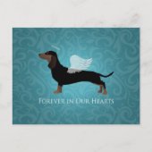 Dachshund - Pet Loss Memorial Design Briefkaart (Voorkant)