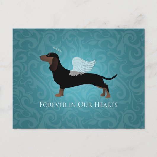 Dachshund - Pet Loss Memorial Design Briefkaart (Voorkant)