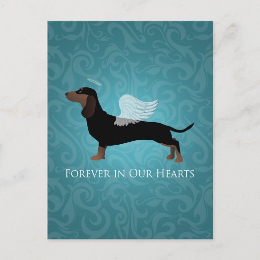 Dachshund - Pet Loss Memorial Design Briefkaart (Voorkant)
