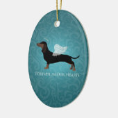 Dachshund - Pet Loss Memorial Design Keramisch Ornament (Links)