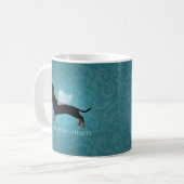 Dachshund - Pet Loss Memorial Design Koffiemok (Voorkant links)