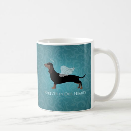 Dachshund - Pet Loss Memorial Design Koffiemok (Rechts)