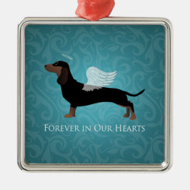 Dachshund - Pet Loss Memorial Design Metalen Ornament