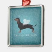 Dachshund - Pet Loss Memorial Design Metalen Ornament (Links)