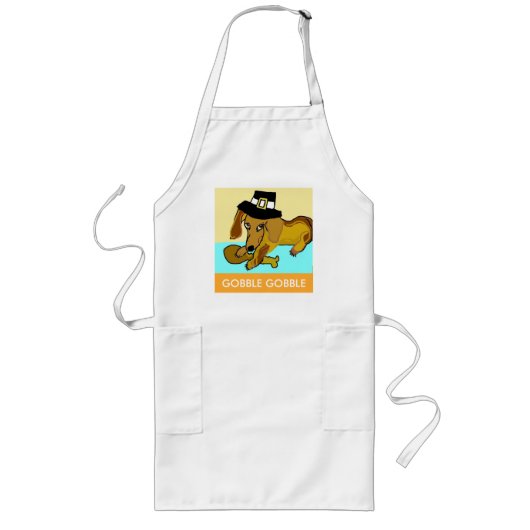 DACHSHUND PILGRIM APRON LANG SCHORT (Voorkant)